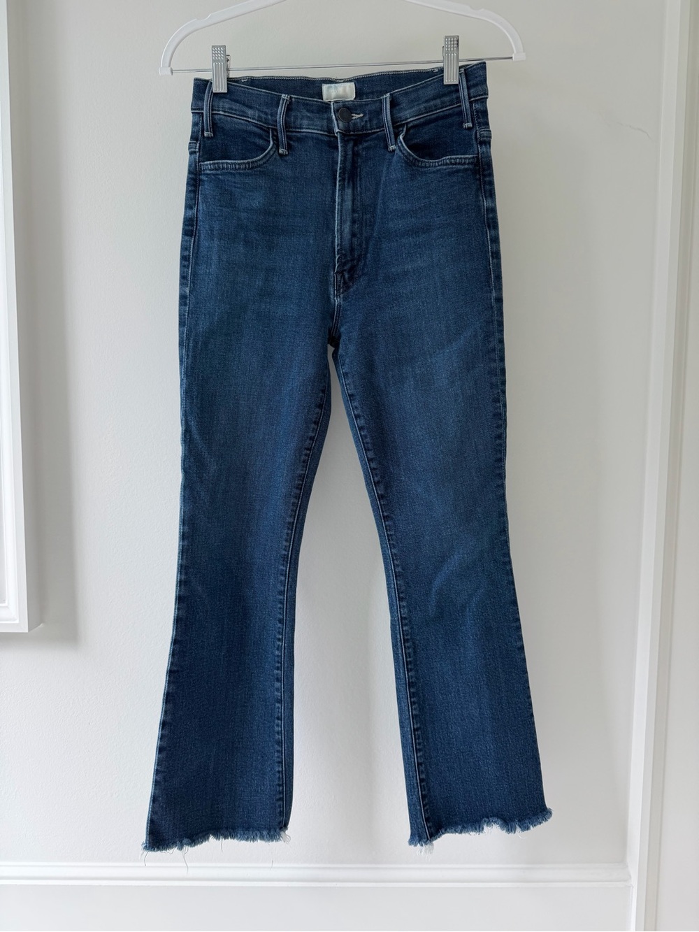 MOTHER The Hustler Ankle Fray Jeans Dark Illusions Size 27 High Rise